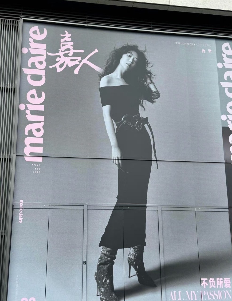 杨紫杨紫嘉人地广杨紫嘉人封面巨幅海报哇哦！杨的嘉人封面地广啊！.[好爱哦