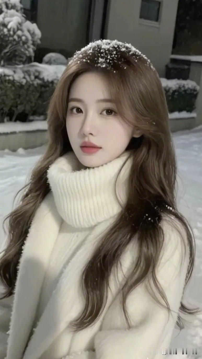 雪中美人，风姿绰约。用镜头记录生活的美冬日雪景中的温柔少女，雪花轻落，美如画卷