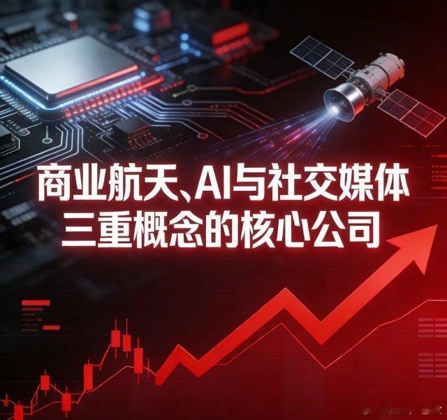 沪深股市同时覆盖商业航天、AI与社交媒体三重概念的核心公司：1. 三维通信（00