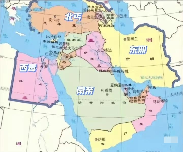 中东地区是金庸配置还是是，北狄，南蛮，西戎，东夷，伊拉克成了中土/中原。美索不达
