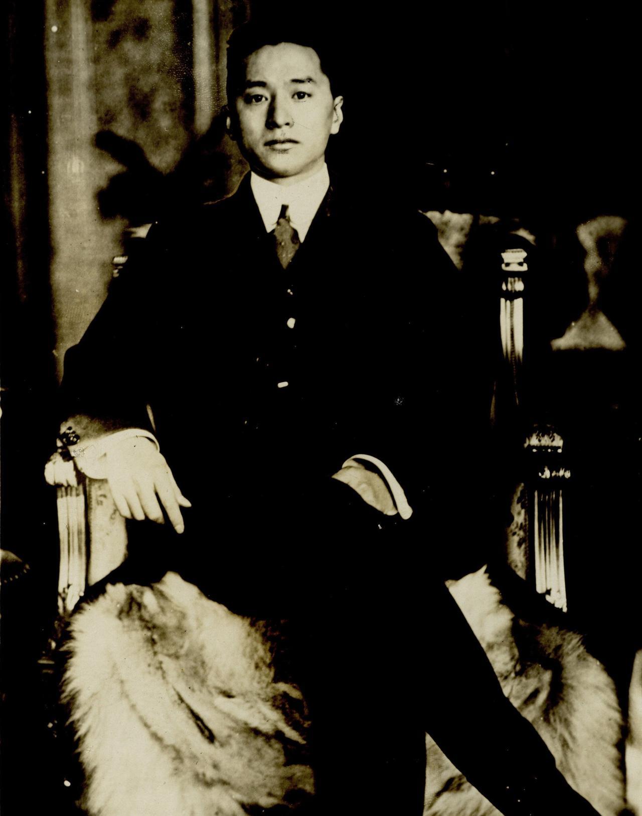 1918年，顾维钧第一次出任驻美国大使期间的肖像，其被称为“民国第一外交官”，还