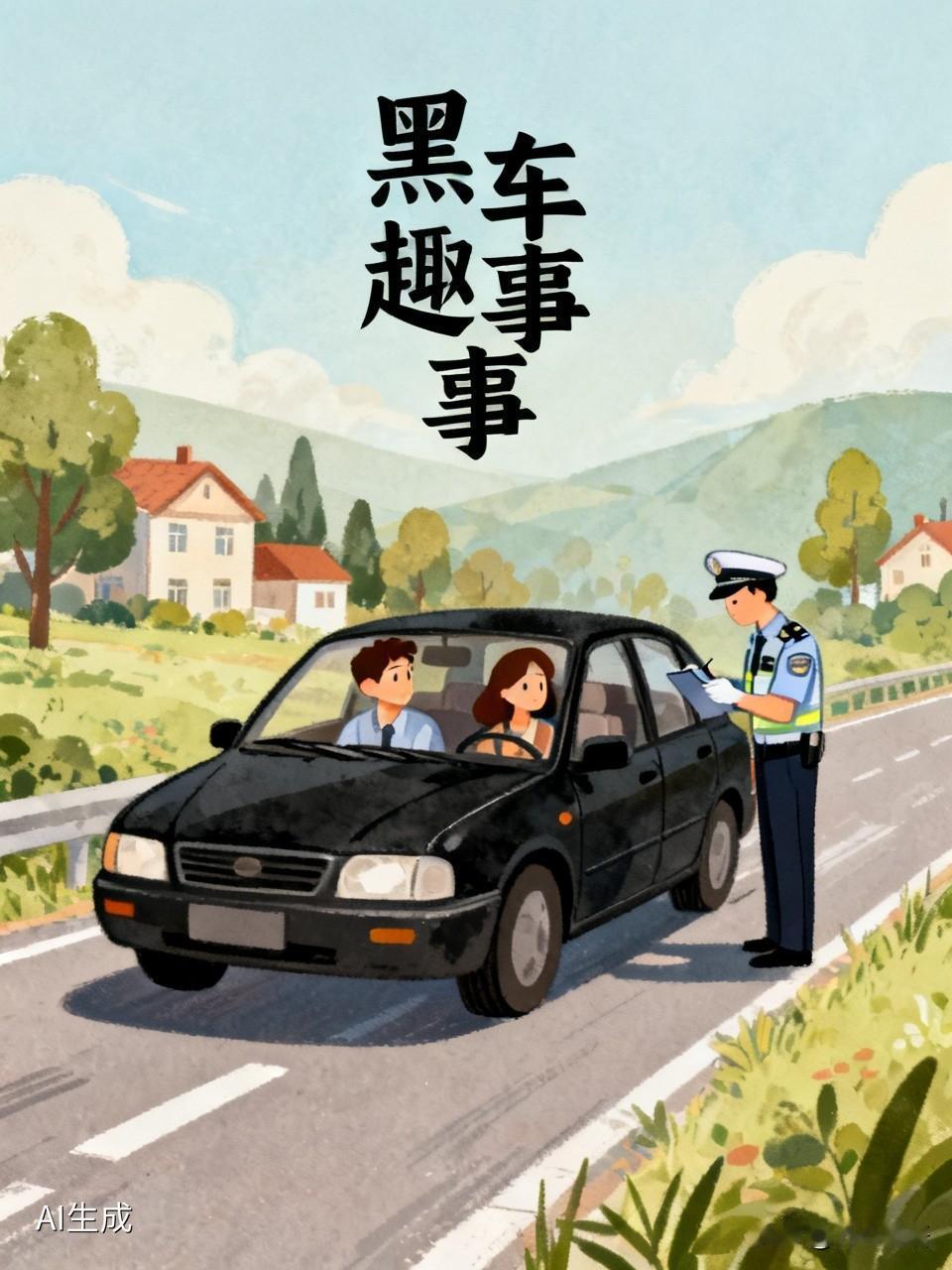 一女子打黑车回家，司机说：如果被抓，就说你是我老婆。”半路果然被查女子说：
