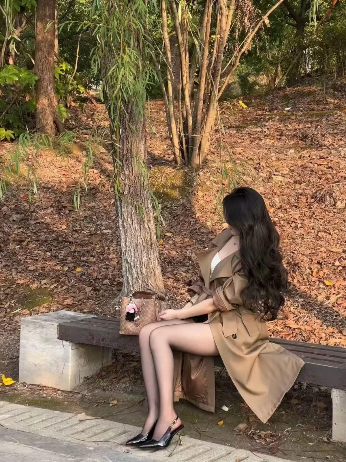 秋日午后，长椅上的优雅时光