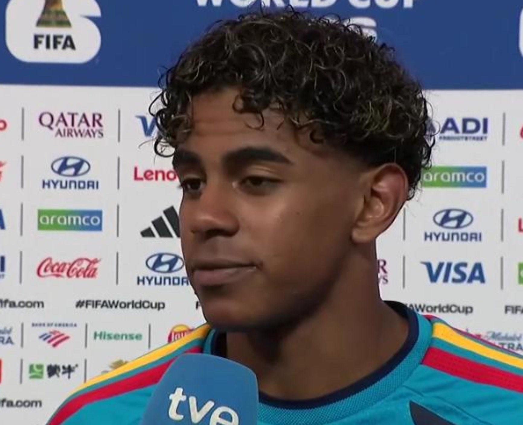 🚨拉明·亚马尔谈西班牙世界杯决赛：记者：进入世界杯决赛感觉如