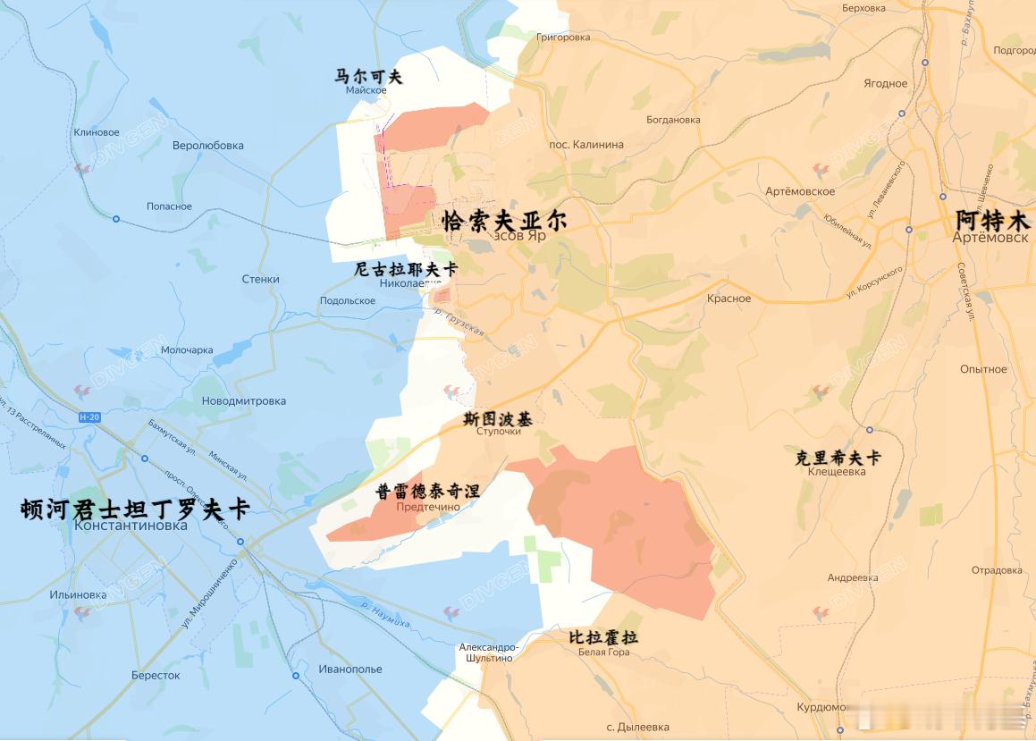 顿河君士坦丁罗夫卡战役正式开始，俄军进入第一批房屋来源：DIVGEN🚩Ка