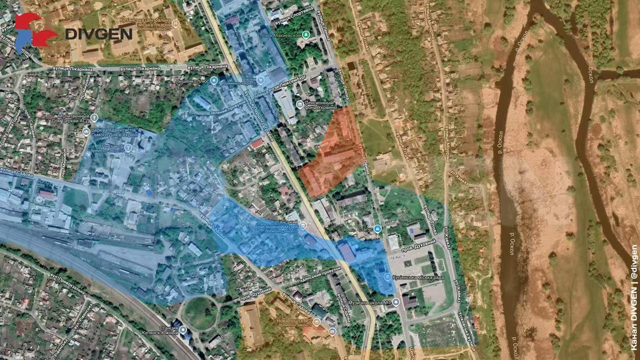 库皮扬斯克河西地区，西部集群反击又拿回一小片地区。看来乌军反击，连库城的河西部分