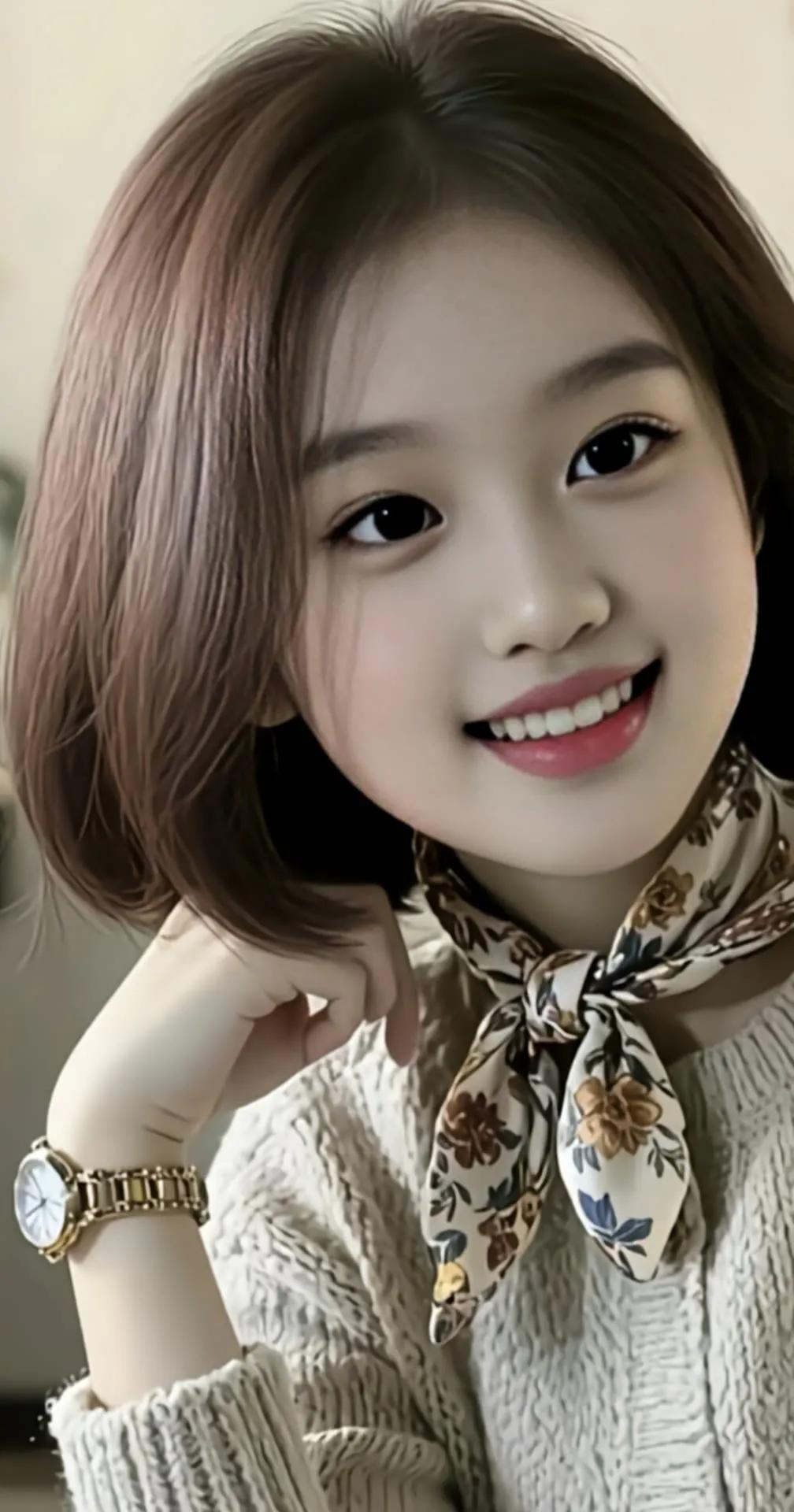 温柔甜美的少女，微笑如花绽放！🌸😊