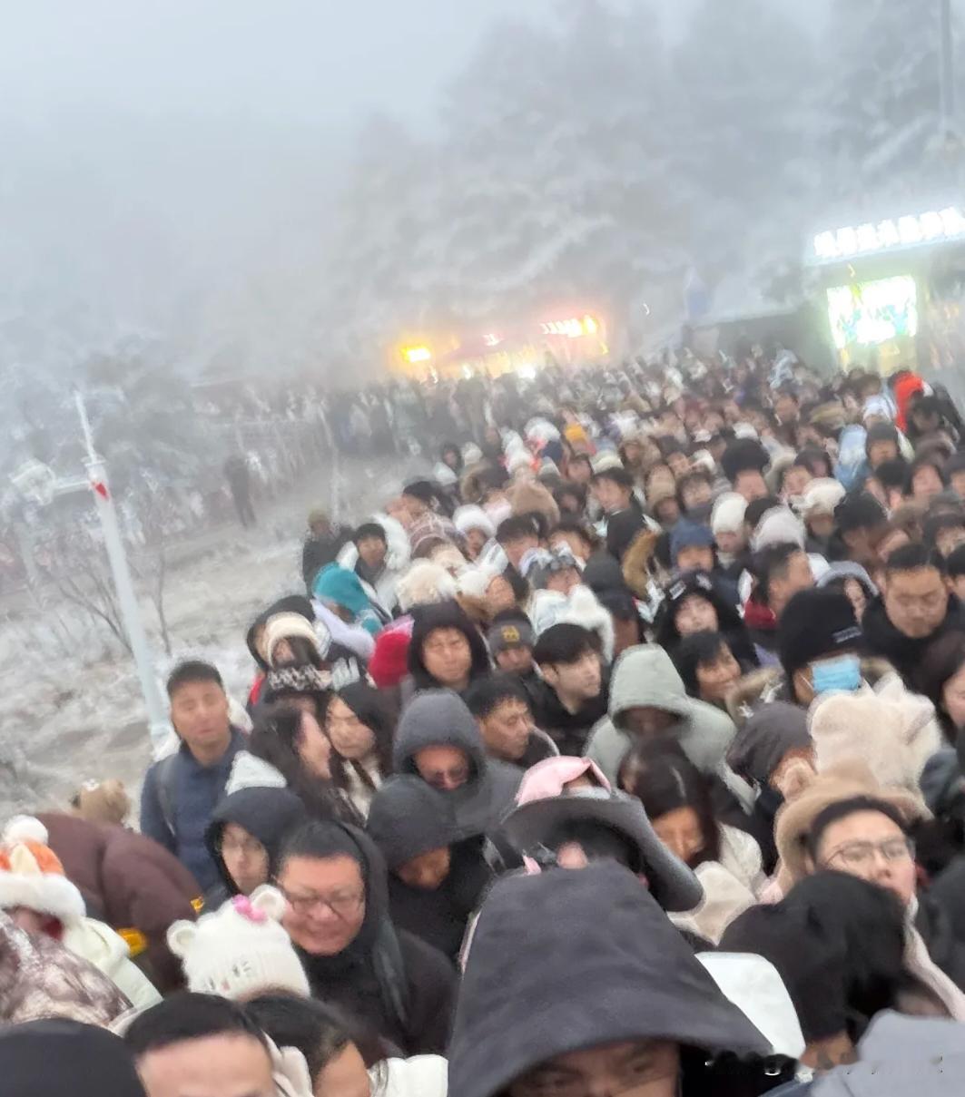 今日峨眉山是噩梦。陪朋友来，排了一天队，人挤人。假期出行拥挤是一定的，但今日峨