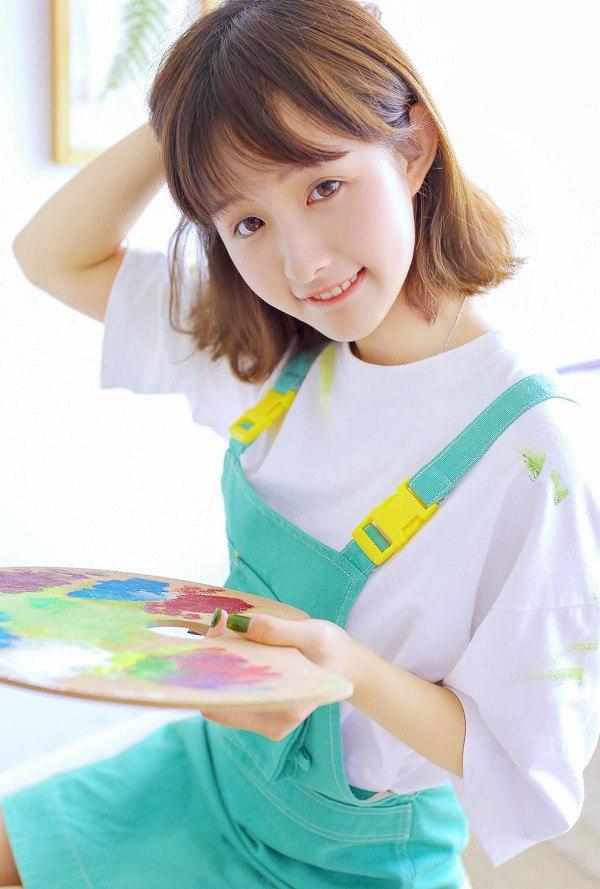 元气少女，画画时光，快乐无限！🎨😊可爱元气少女无敌元气少女