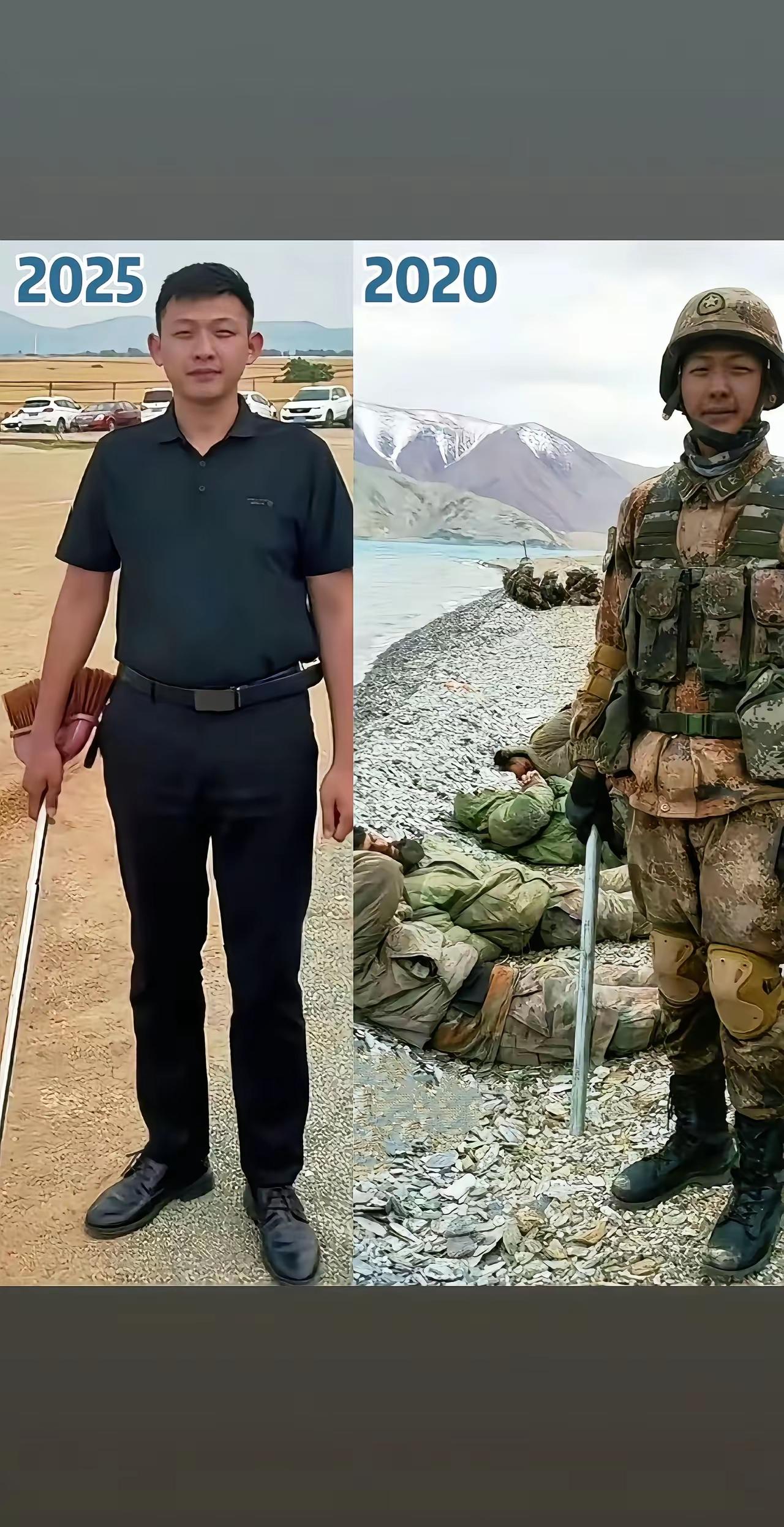 这位大哥2020年在中印边境帮我们打印！看他手拿钢管和手拿扫把的姿势就能看出来，