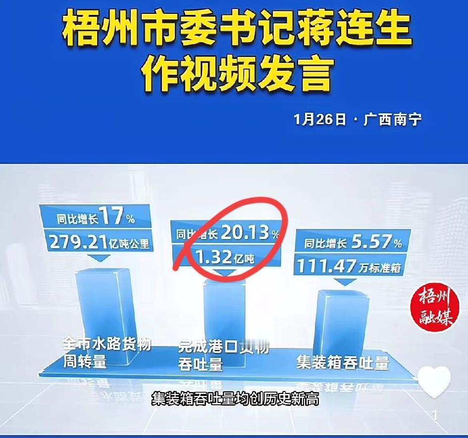 梧州港太猛了，2025年吞吐量1.32亿吨，又拉开了和贵港港的距离，妥妥的西江第