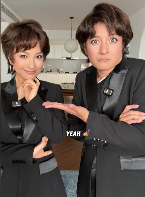 吴昕和李维嘉合体赚钱了，以前多少观众说他俩长得像。现在两人直接画了个非常相似的妆