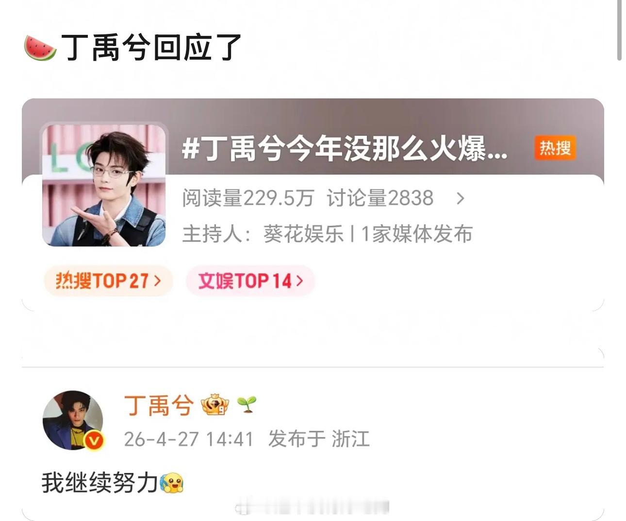 笑丝，丁禹兮太有意思了丁禹兮我继续努力丁禹兮今年没那么火爆了