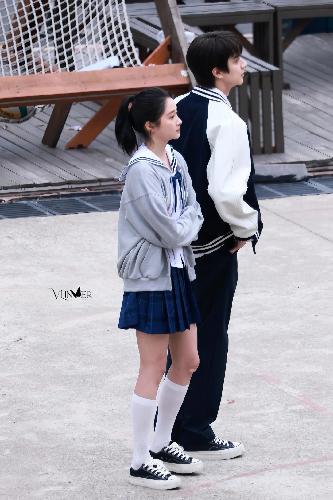 关晓彤💙我与爱同谋路透，水手服学姐