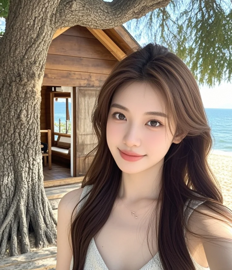 沙滩上最美的意外，那就是我！你觉得呢？