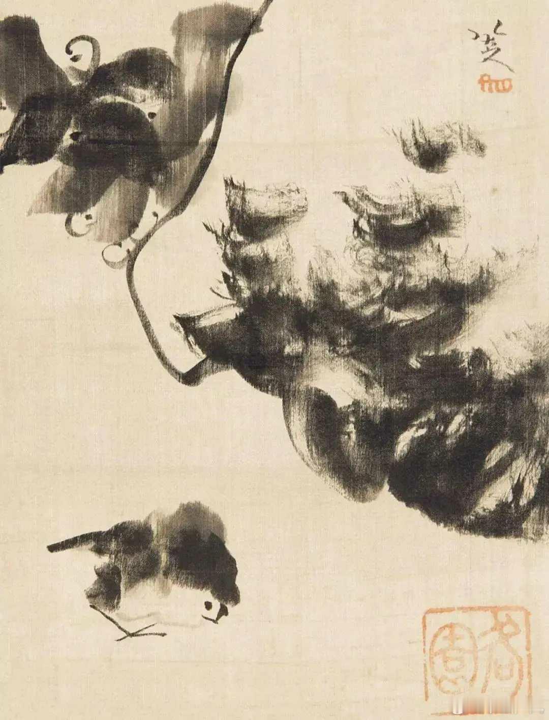 八大山人的花鸟画，不仅仅是对自然景物的简单描绘，更是他内心情感的深刻流露。每一笔