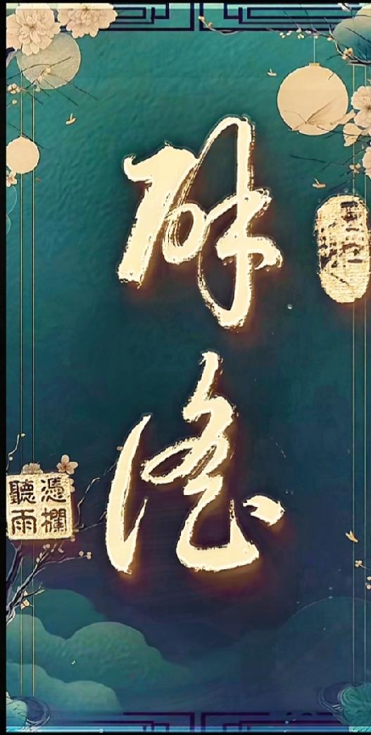 古风氛围感拉满，这两个草书大字你能看懂吗？这幅国风背景的草书，字形飘逸灵动，