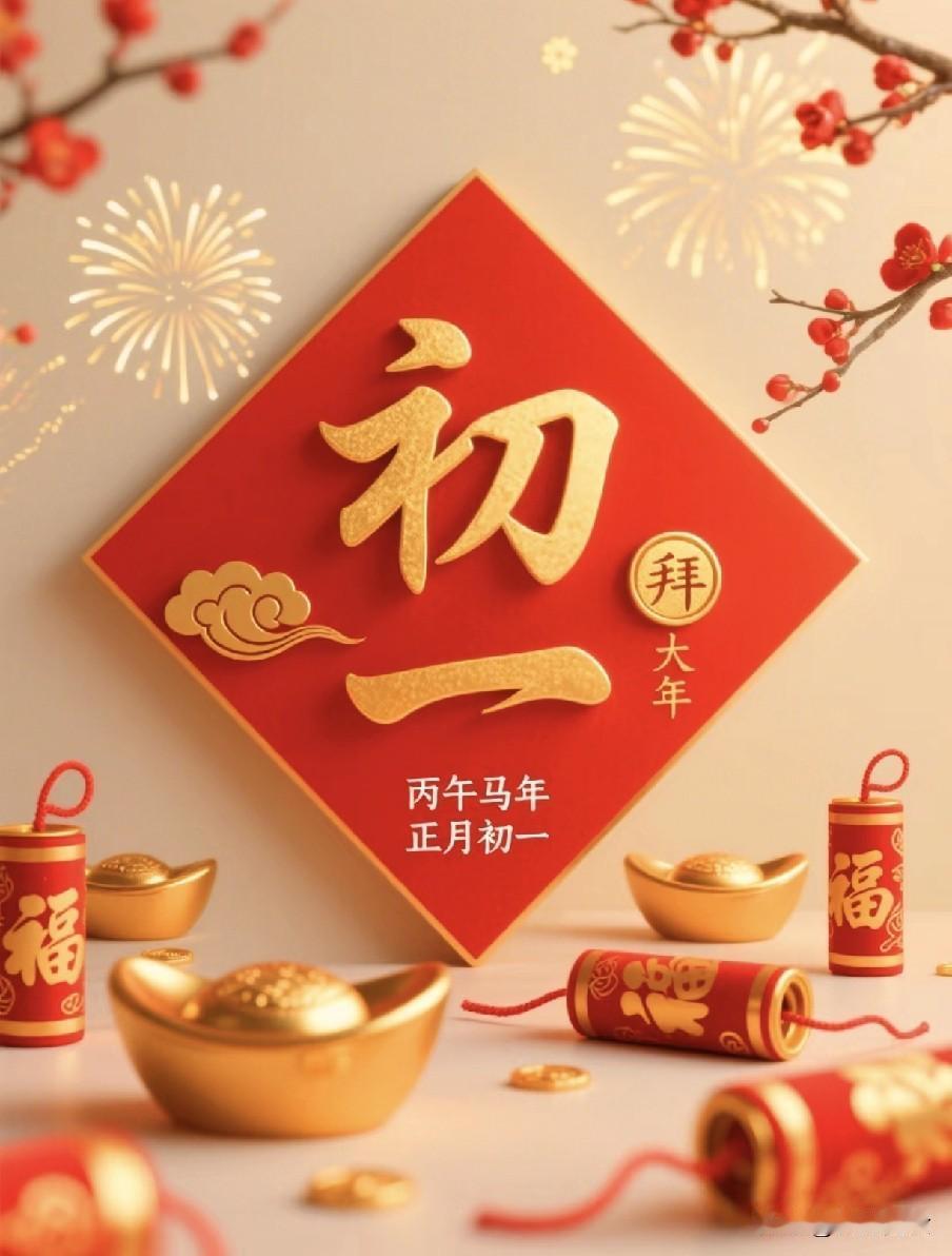 今天大年初一，记得：1要吃，2不去，3不回，4要留，吉祥美满过大年！1要吃：