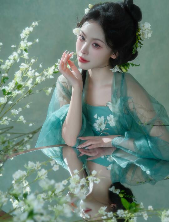 遇见她，如春水映梨花🕊️像身体里长出了春天