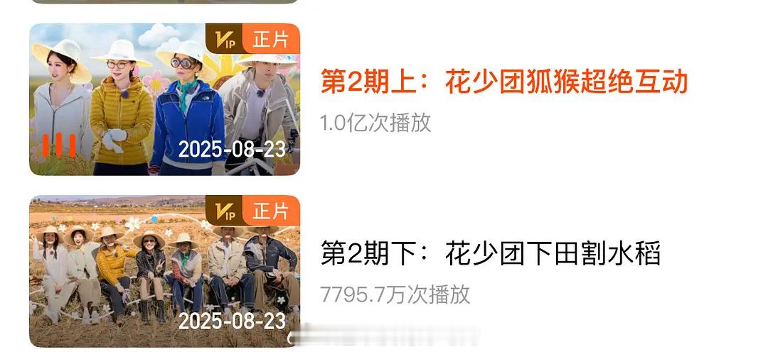 龚俊花少7不到25小时，第二期上播放破亿🔥​​​
