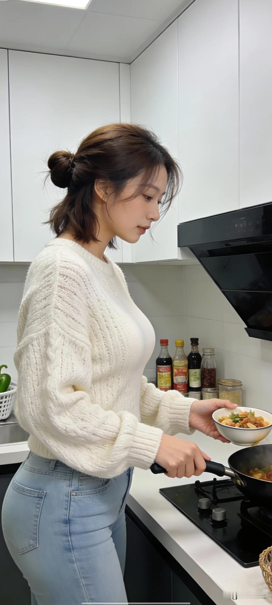 红袖添香夜，烹调佳肴香。