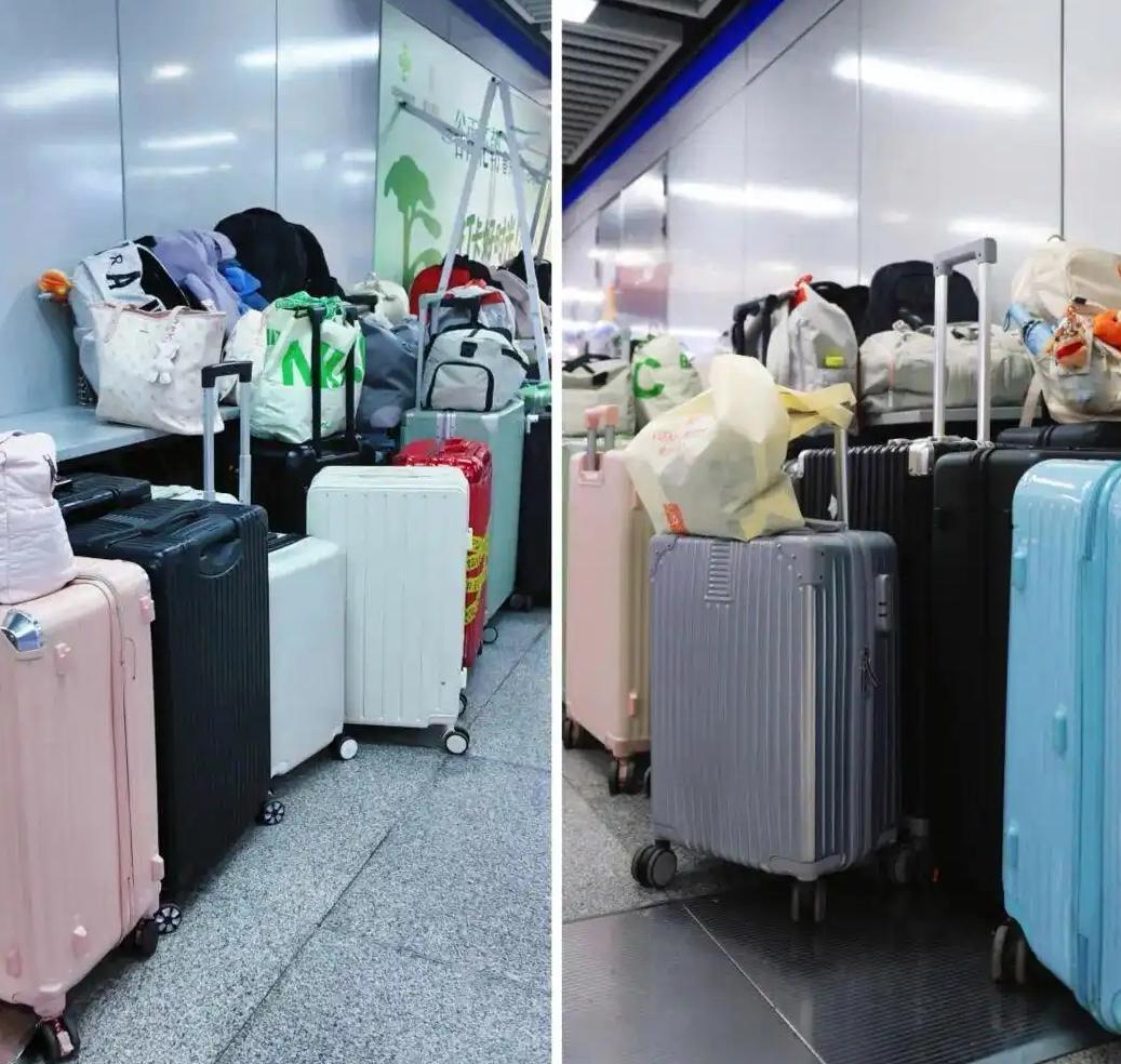 【合肥地铁惊现“行李箱墙”！假期出游新操作，安全又暖心】这个“五一”，合肥多