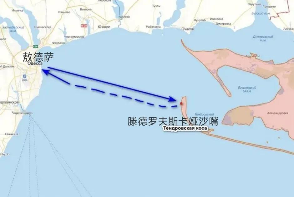乌军试图在赫尔松州黑海沿岸附近的滕德罗夫斯卡沙嘴登陆，但遭到失败。上星期日晚上