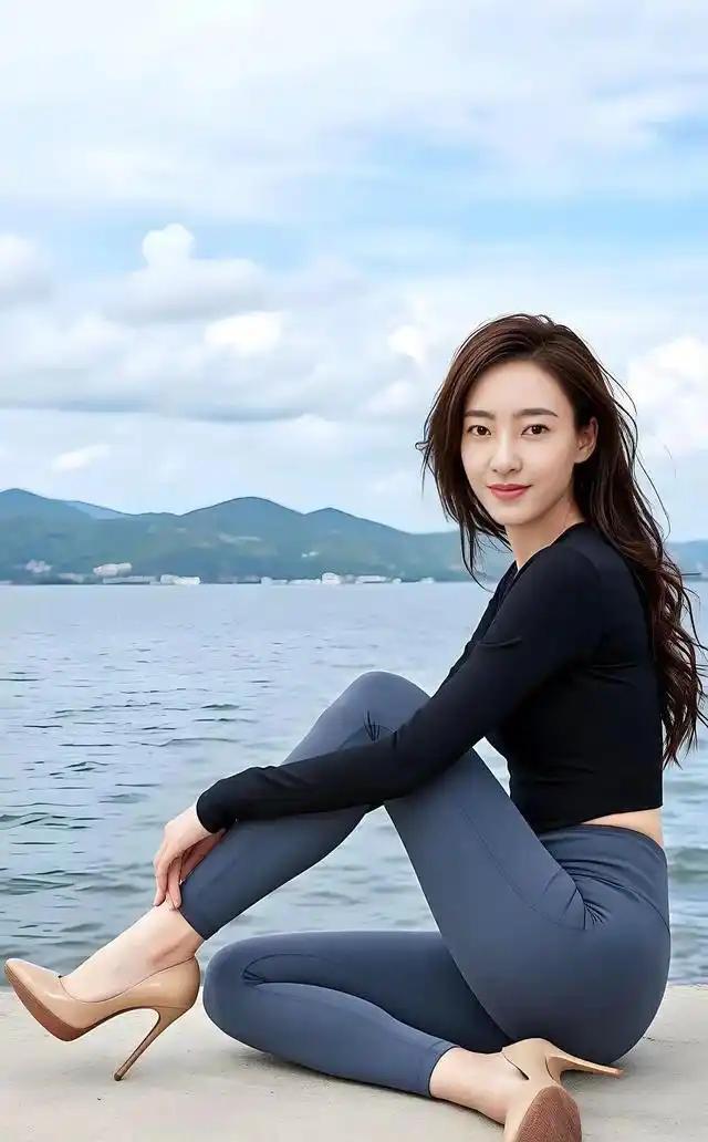 王丽坤这张写真太让人惊艳了。简单的黑色短上衣搭配修身长裤，随性又大方。自