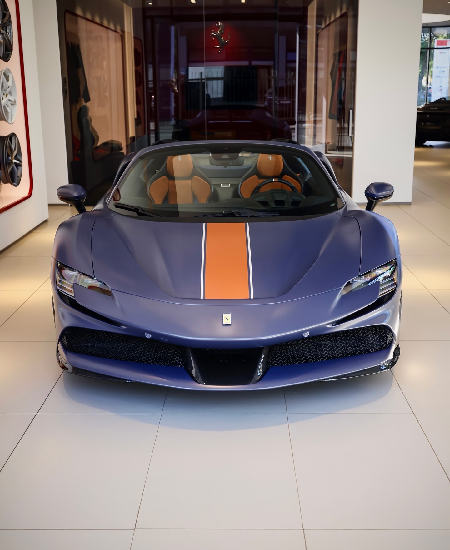 SF90SpiderFiorano套装油漆：BlueElderOpaco