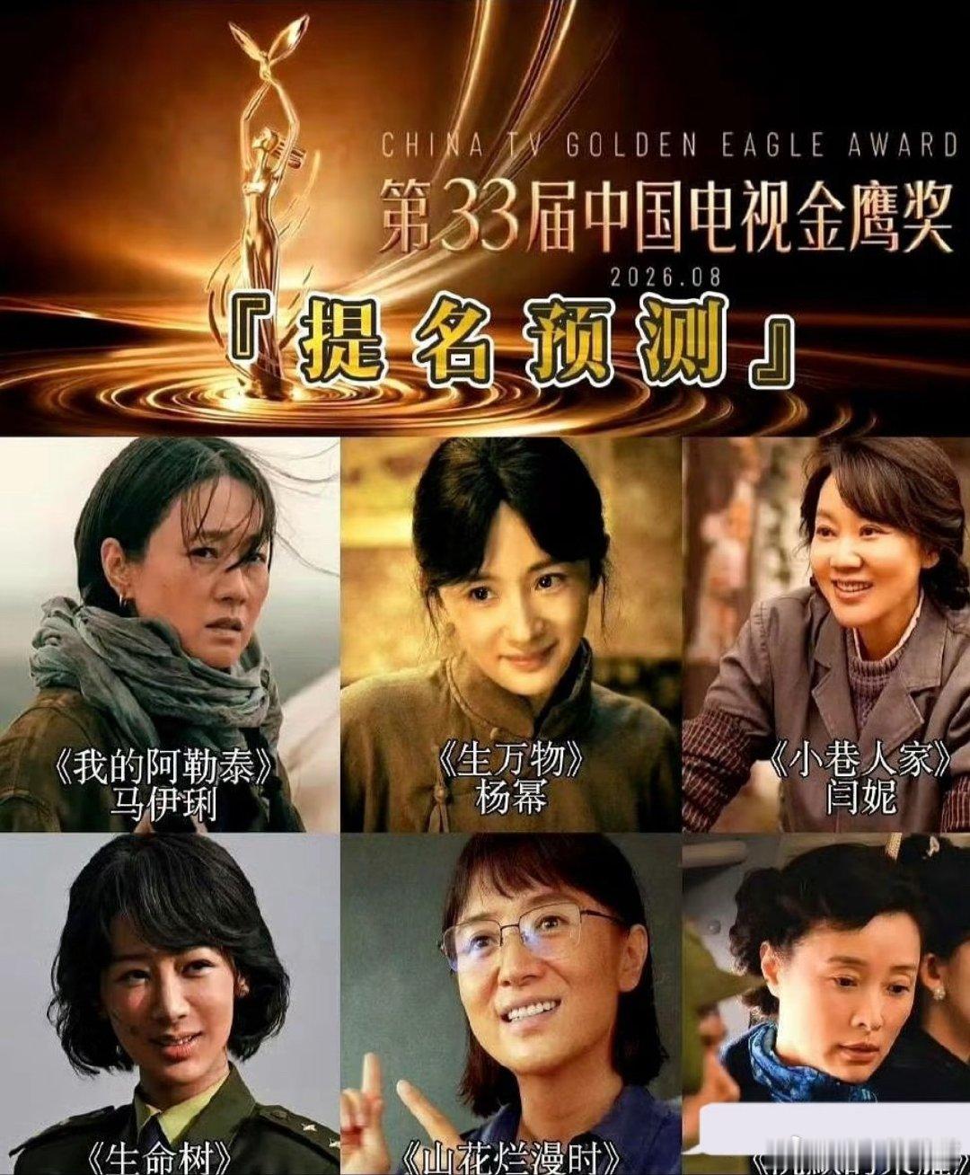 金鹰奖网友们目前讨论的金鹰奖提奖名单你觉得会是谁，具体的还没公布，大家大胆猜测