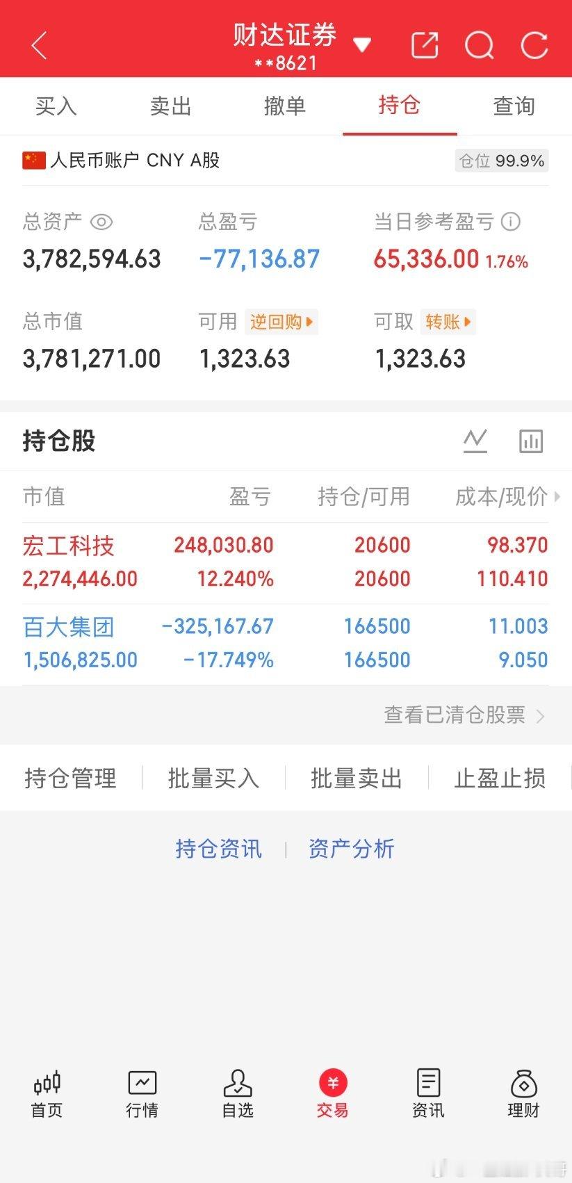 起点：100万本金目标：一年10倍收益（第68天）承诺：全程实盘记录，不藏私、不