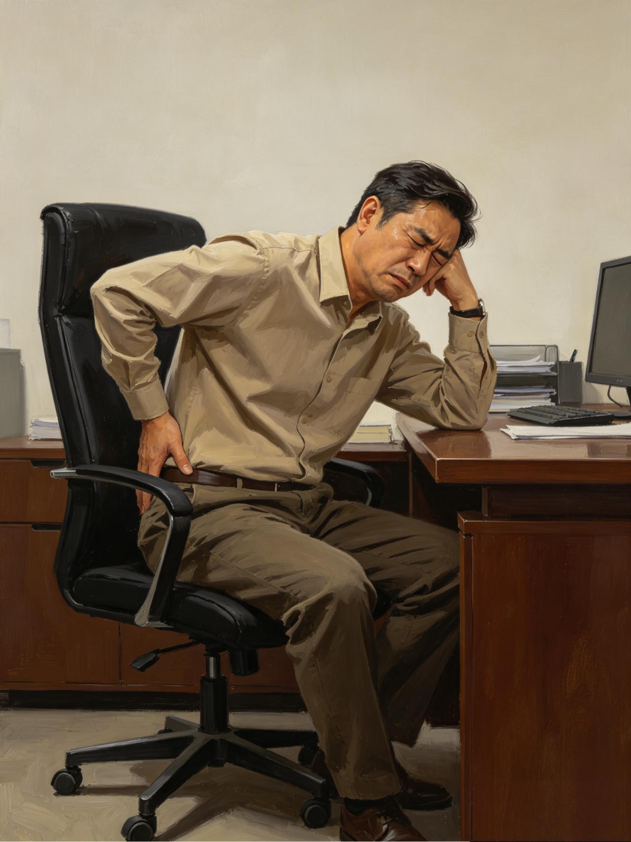 中年男人腰痛是什么原因?男人一过40，十有八九都会腰痛。以前我一直以为