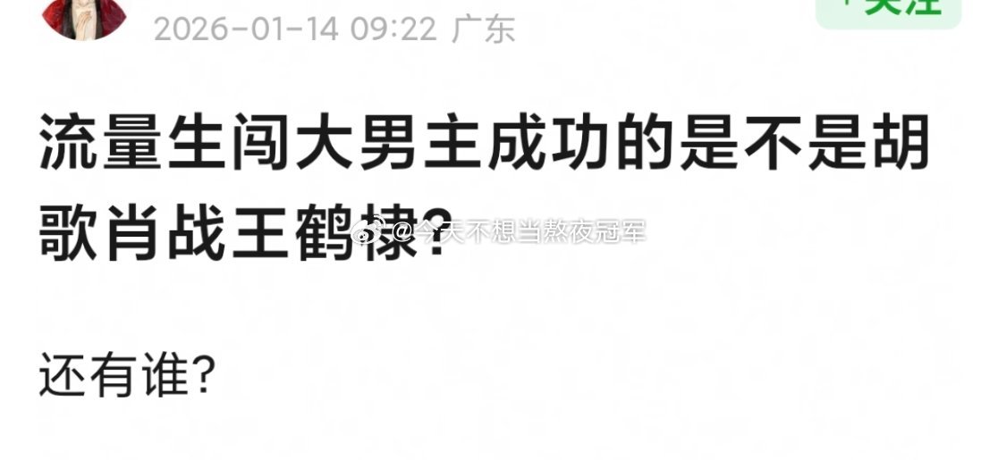 网友热议，内娱剧⭕这么多流量🥜都闯过大男主赛道，转型成功的是不是只有这三位👉