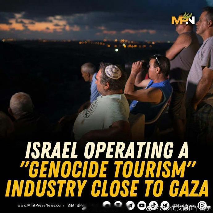 当时这些人不是花点钱就能在山顶上拿起望远镜、喝着酒唱着歌，看以色列的士兵虐杀加沙
