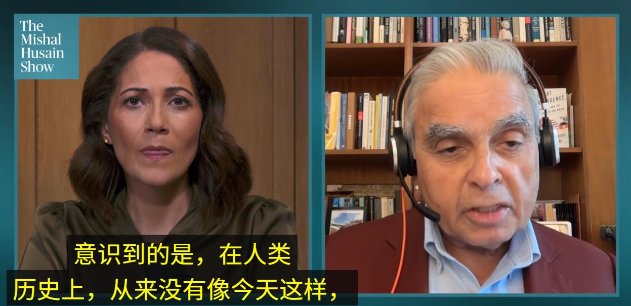“唯一能阻止中国崛起的办法，就是要求中国不再提升人民的生活水平。”马凯硕对彭