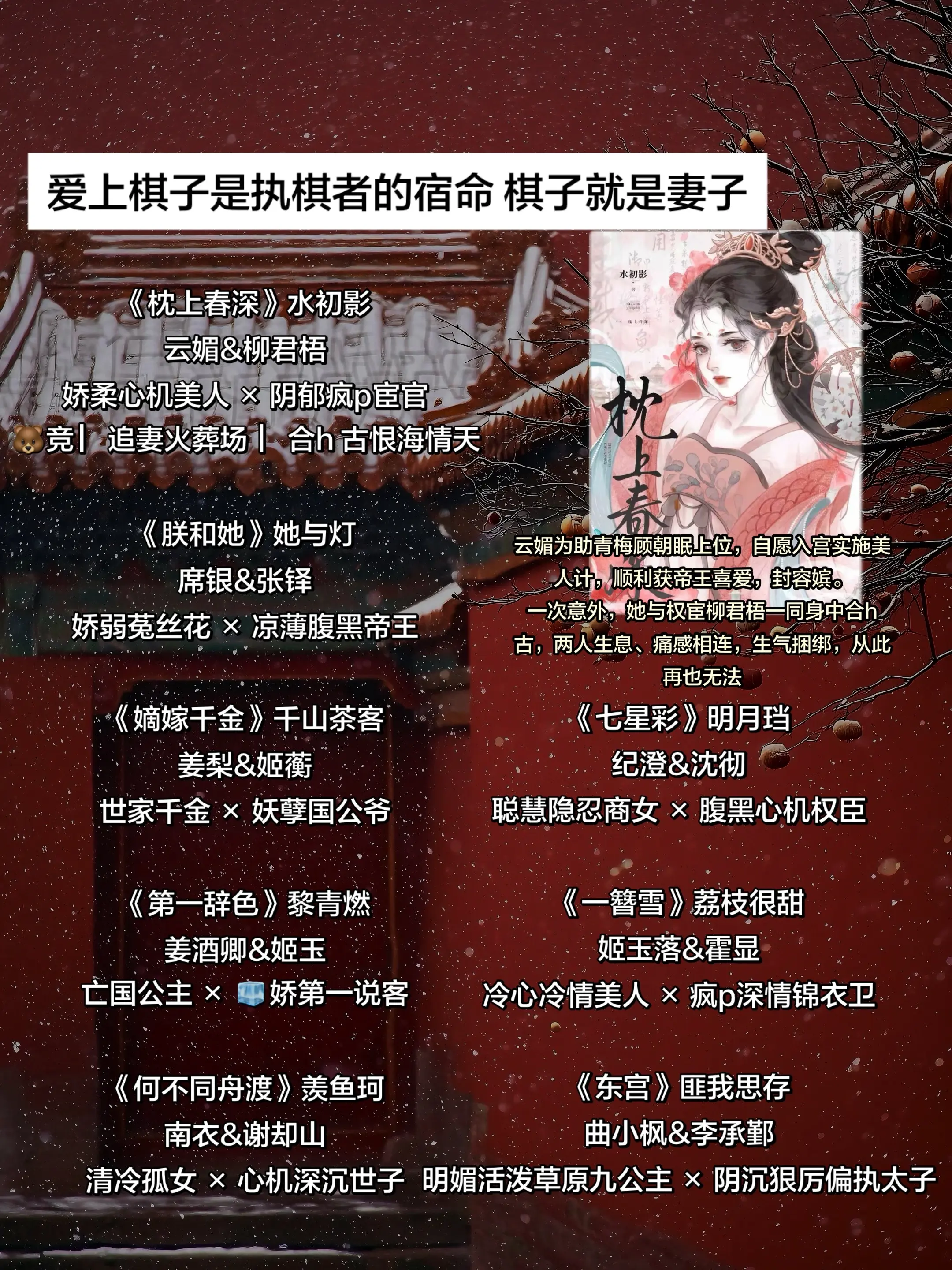 爱上棋子是执棋者的宿命 棋子就是妻子。