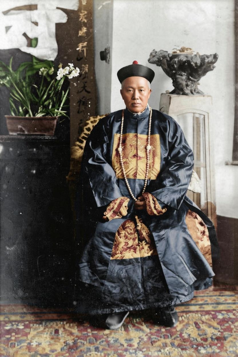 这张照片拍摄于1927年3月8日，是康有为在上海庆祝70岁寿辰时的留影，也是他人