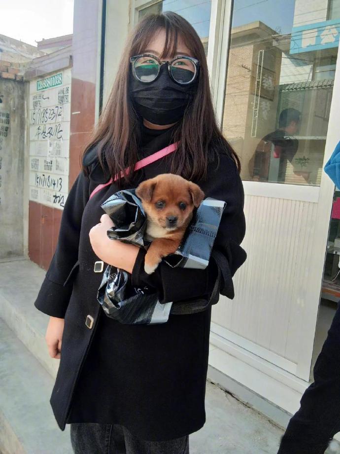 两个小姑娘，捡了一条小流浪收养，在家人的支持下，去兽医站给小狗打疫苗、做