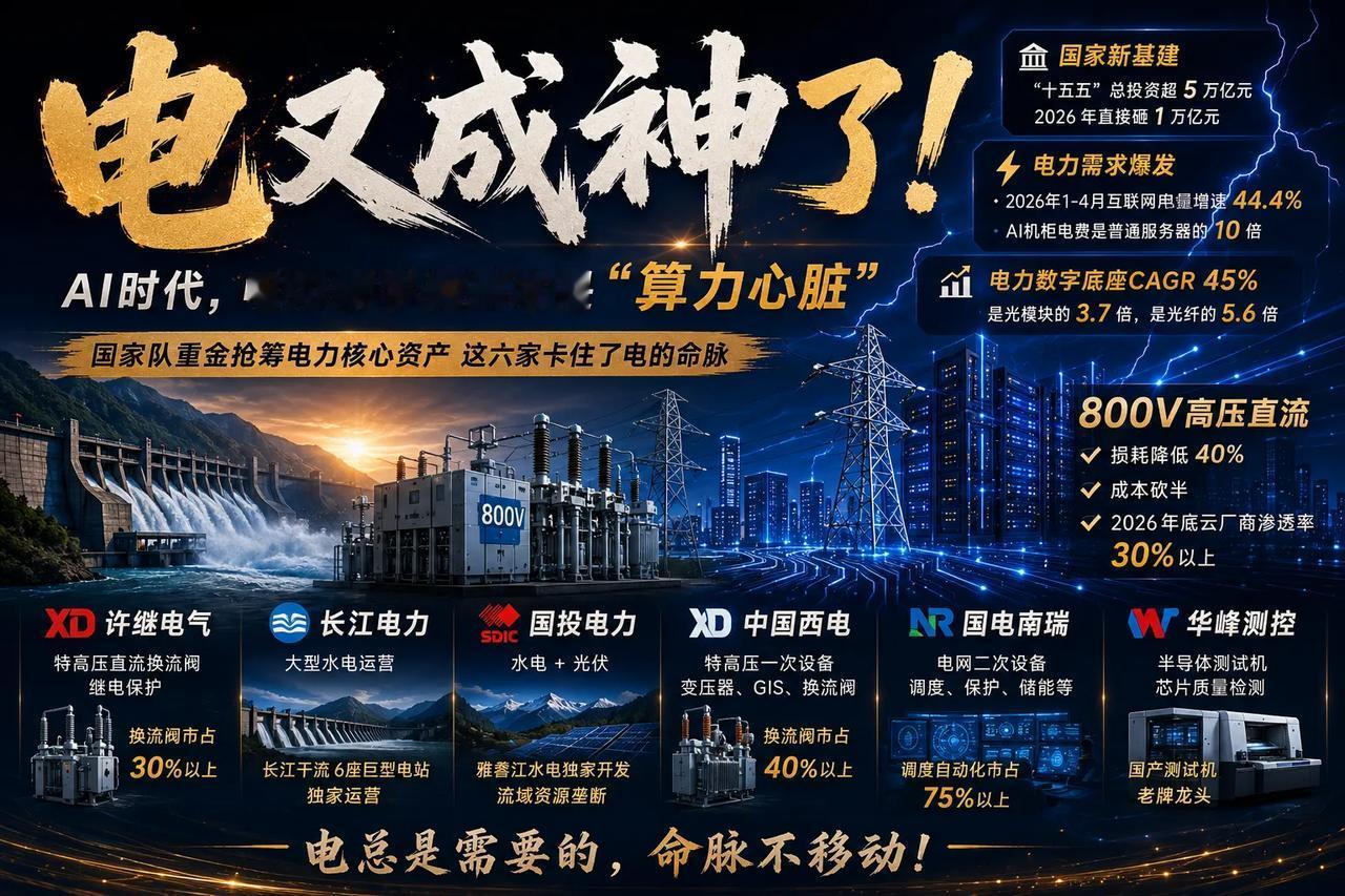 算力基建迎来质变！算电协同落地，电力成AI核心算力心脏算电协同纳入新基建规