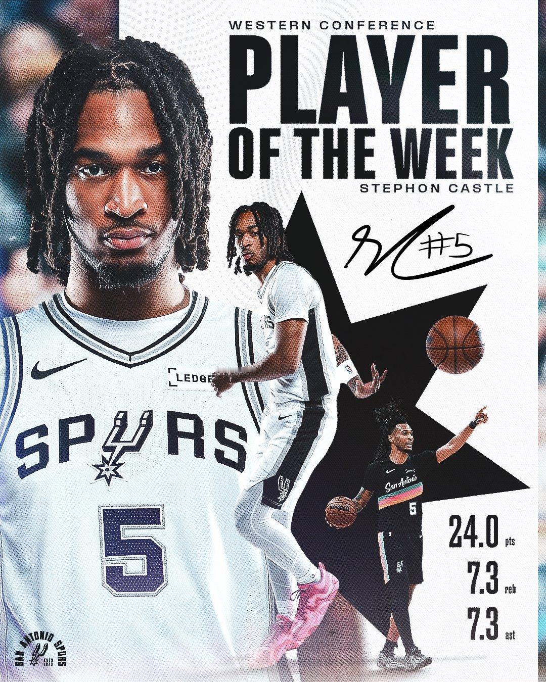 恭喜卡斯尔！西部周最佳！！go刺go