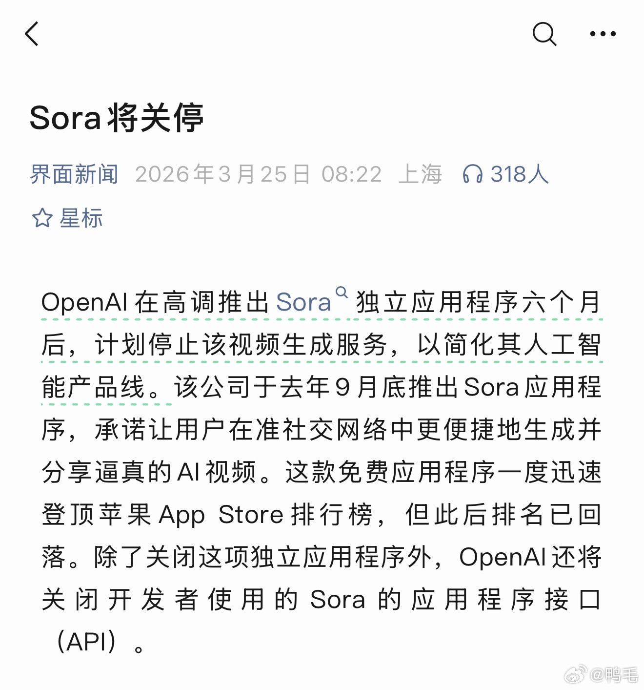 万万没想到，AI生成视频赛道，第一家倒下的居然是Sora。