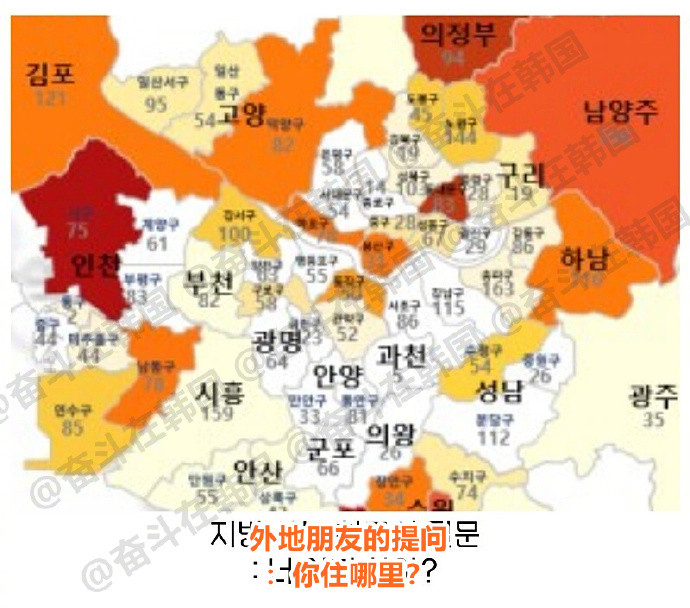 韩国人说“住在首尔那边”的意思是