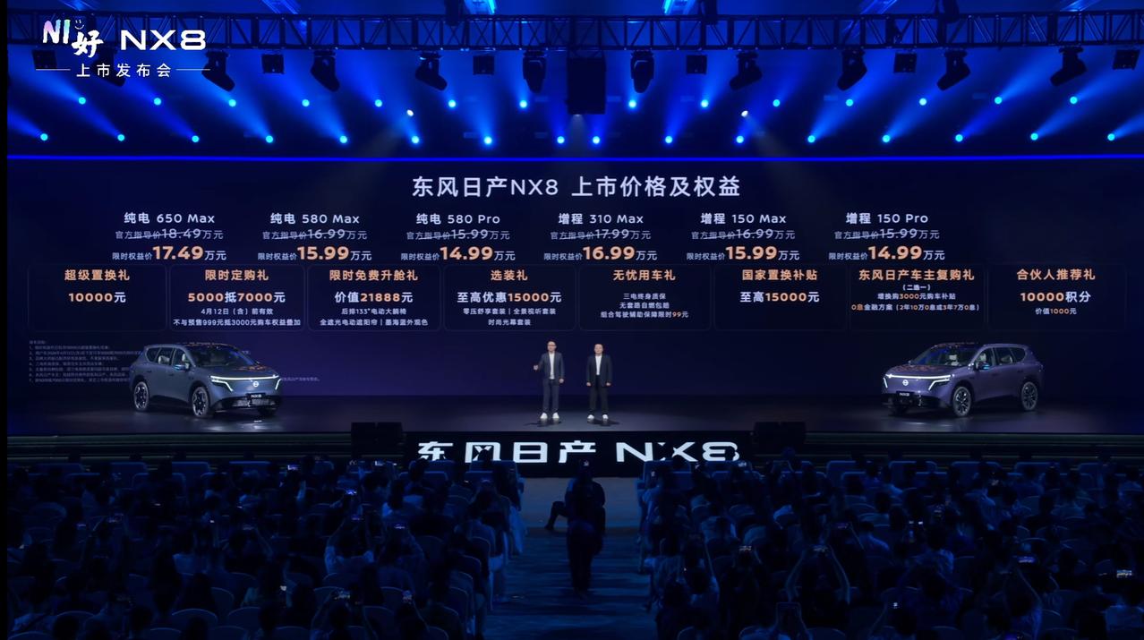 东风日产NX8正式上市，上市限时权益价14.99-19.99万！这价格配上这智驾