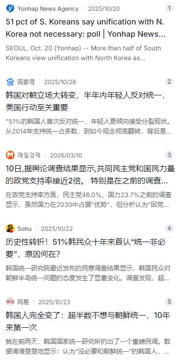 一位韩国人说了句大实话，别看朝鲜和韩国现在敌对，但两边都明白，半岛统一早就没什么