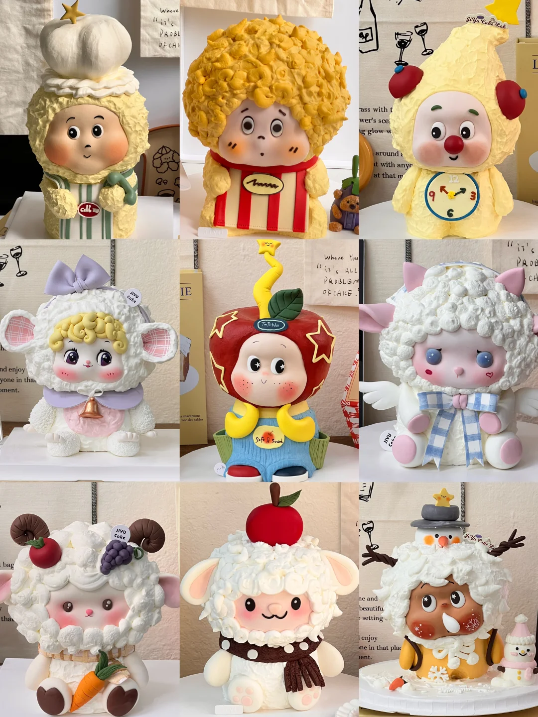 立体卡通蛋糕 就像从卡通世界跳出来的小精灵们