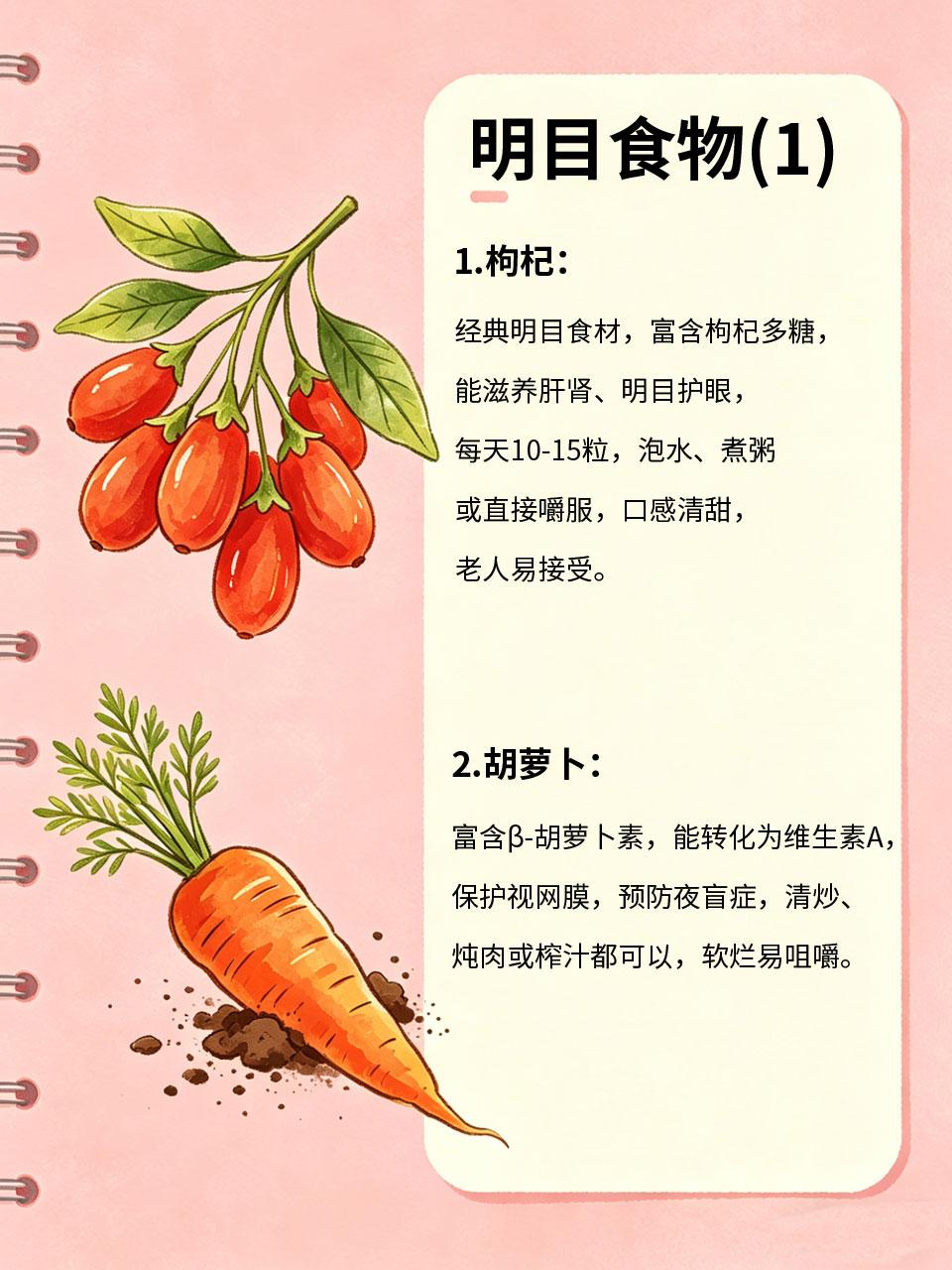 老人眼花看不清？常吃明目食物，眼睛越用越亮家里老人年纪大了，容易眼花、视物模糊