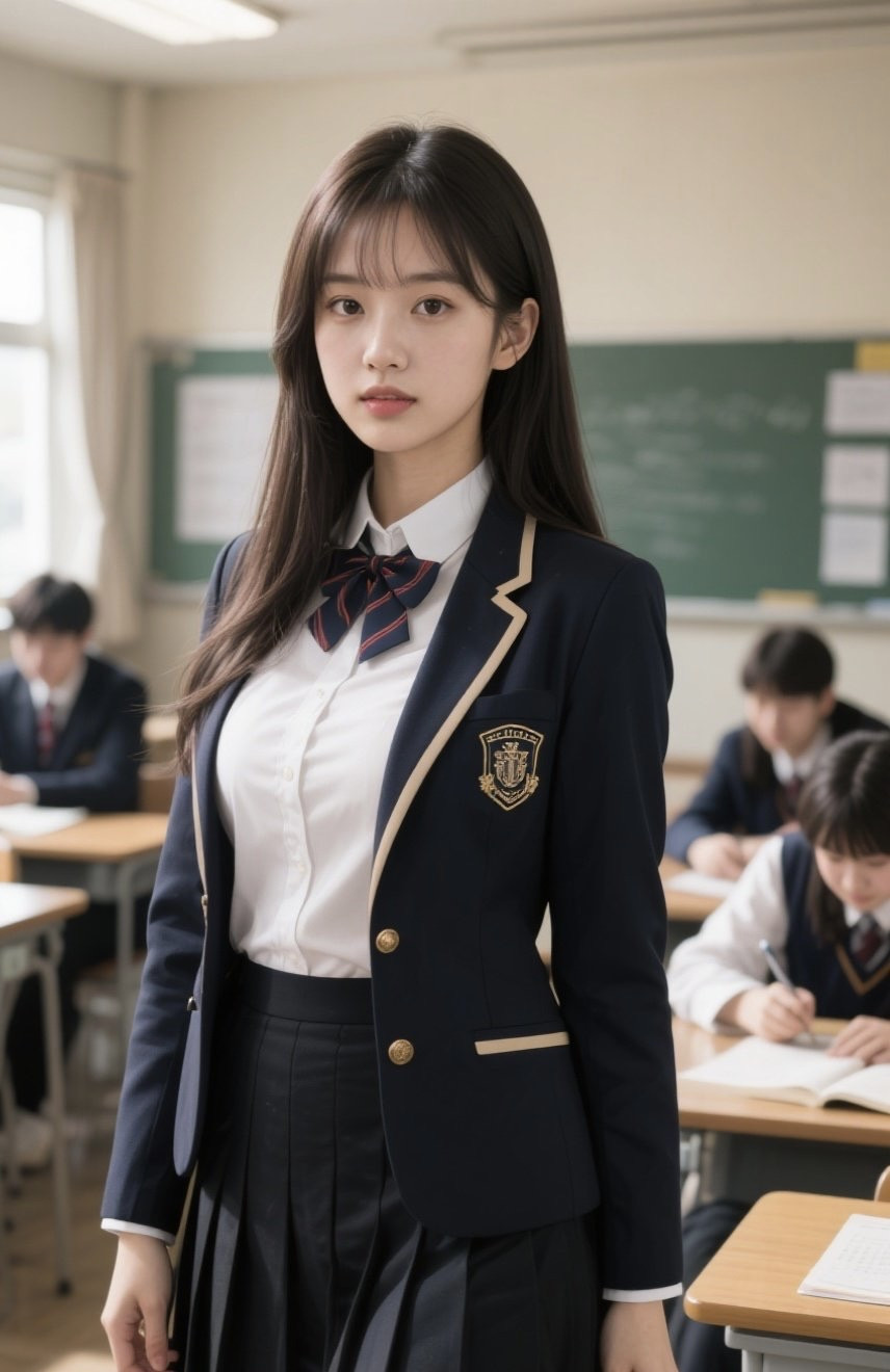 初恋感百褶裙装，清纯学妹惹人怜