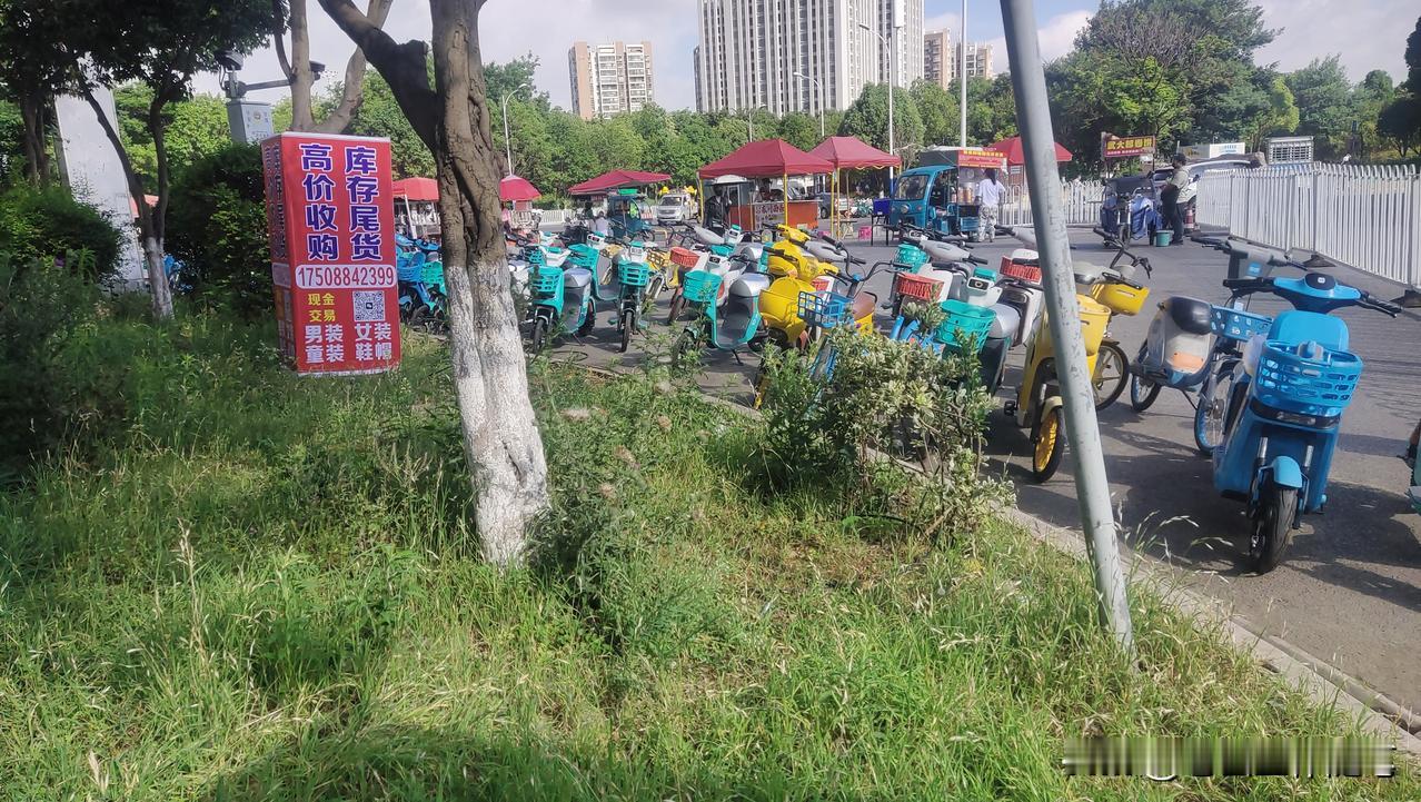 而且这个位置本来就停了一堆共享电动车，其中还有不少是青桔的。结果付款的时候，它