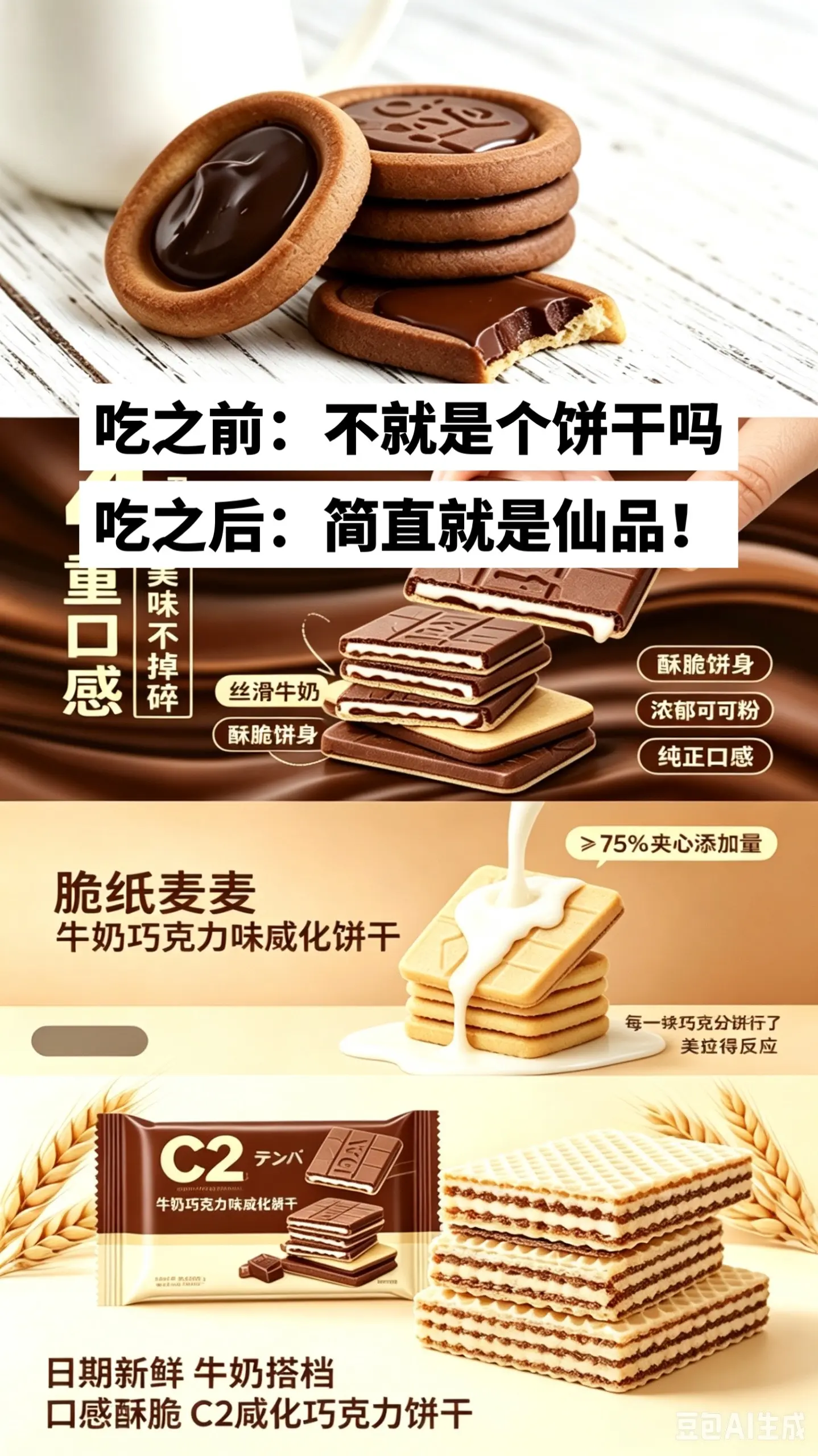 兄弟们真没骗我！这个牛奶巧克力威化饼干真的巨好吃！！