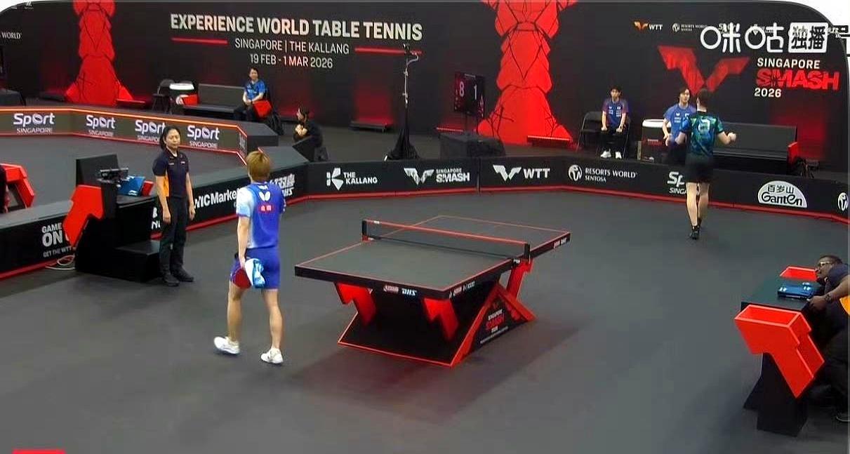 裁判眼瞎了？对手先摸桌子，我学了一下，9比8领先直接变9比9！法国小将当场气炸，